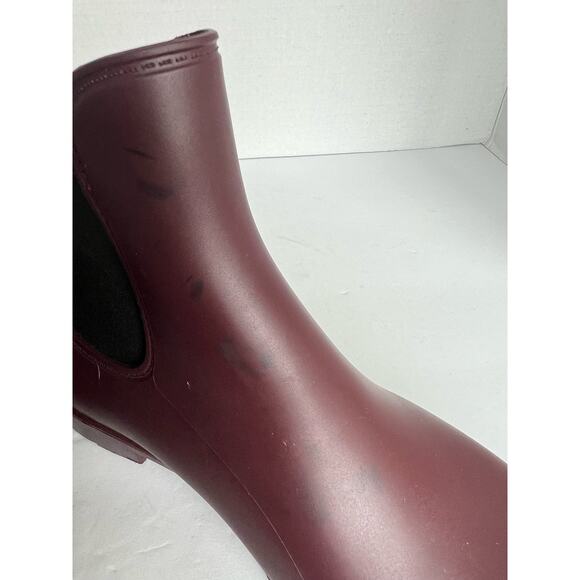 Dr. Scholl’s All Day Comfort Women’s Burgundy Chelsea Matte Rain Boots Size 10 - Picture 9 of 10